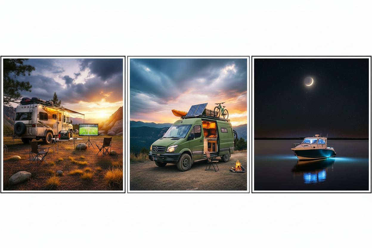 RV Van Boat Banner - Brighter HD Version
